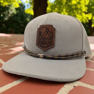 Findlay Adjustable Snapback Hat Vista Point Khaki with Crown Point Leather Patch